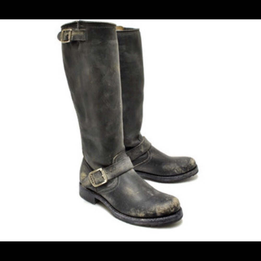 Distressed Frye Veronica Boots